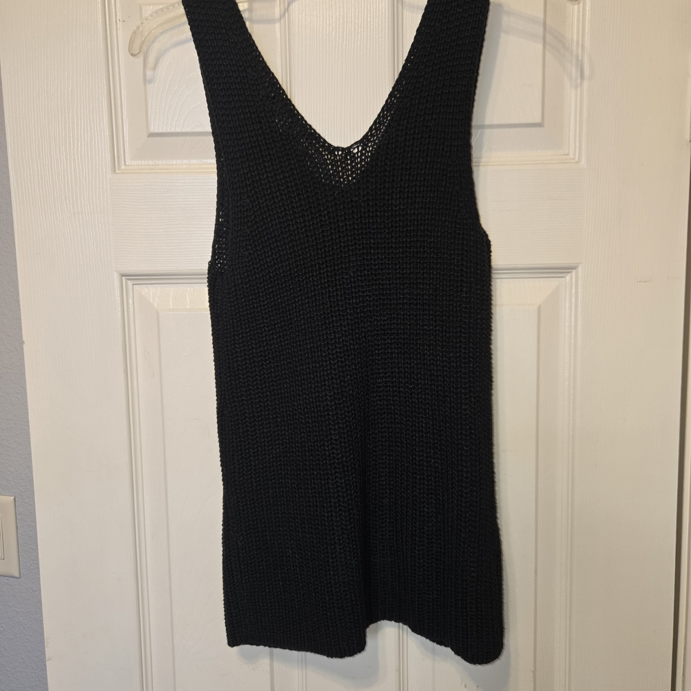 LOFT Classic Black Knit Tank Top - Picture 3 of 4